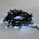 Светодиодная нить 100 холодных белых LED ламп, 10 м., 24В, черный провод ПВХ, LTC (PST100-11-1W) 