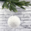 Шар новогодний Бисер 20 см., белый, пенопласт, Christmas DeLuxe (11824) 