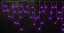 Светодиодная мерцающая бахрома 3*0.5 м., 220V, 112 фиолетовых LED ламп, прозрачный провод, Rich LED (RL-i3*0.5F-T/V)