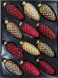 Набор стеклянных шишек Клад Белки 10*5 см., 12 шт., золото и красный, Christmas DeLuxe (86462) 