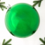 Шар пластиковый глянцевый 250 мм., зеленый, ЕлкиТорг (150801)