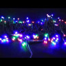 Светодиодная нить с мерцающим диодом 10 м., 100 разноцветных LED, черный каучук IP 65, соединяемая, Winner (m.01.7B.100.F+) 