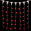 Светодиодный занавес 1*6 м., 600 красных LED ламп, прозрачный провод провод ПВХ, LTC (PCL601-10-2R)