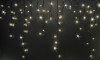 Светодиодная мерцающая бахрома 3*0.9 м., 220V, 144 теплых белых LED ламп, черный провод, Rich LED (RL-i3*0.9F-B/WW)