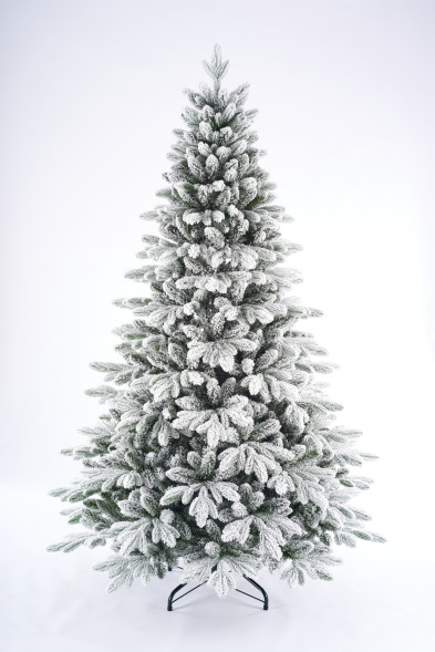 Искусственная ель заснеженная Ленинградская 240 см., литая хвоя + ПВХ, Max Christmas (ЕЛСЗ24) 