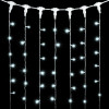 Светодиодный занавес 2*1 м., 200 белых LED ламп, прозрачный провод ПВХ, LTC (PCL202-10-2W)