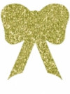 Бантик из пенофлекса с блестками 150 мм., золото, ПромЕлка (Б1-150GOLD)