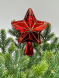 Елочная стеклянная макушка звезда Рубиновые лучи, 18 см., красный, Christmas DeLuxe (13958) 