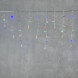 Светодиодная бахрома с колпачком 3,1*0,5 м., 120 разноцветных LED ламп, мерцание, прозрачный провод ПВХ, IP65, LTC (PIL120BLWCAP-10-2M) 