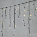 Светодиодная бахрома 3,1*0,5 м., 150 теплых белых LED ламп, мерцание, черный провод ПВХ, LTC (PIL150BLW-11-2WW) 
