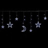 Гирлянда Бахрома Млечный путь 2,5*0,95*0,55 м., 138 холодных LED ламп, прозрачный провод, контроллер, Winner Light (w.02.5T.138.L+) 