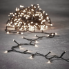 Светодиодная нить String Light 192 теплых ламп, 14.4 м., на батарейках, таймер, зеленый провод, Luca (83790)