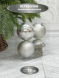 Набор пластиковых шаров Прага 100 мм., серебро, 4 шт., Christmas DeLuxe (87577) 
