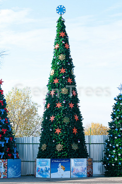 Уличная елка Евро-2 зеленая 19 м., каркасная, ПВХ, Green Trees (GT19EVPVC) 