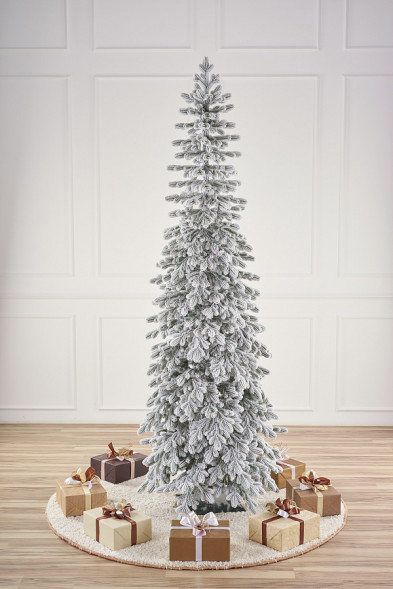 Искусственная ель Тикко заснеженная 255 см., 100% Литая хвоя, Max Christmas (ЕЛТКЗ25) 