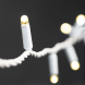 Светодиодная нить 10 м., 24 В, 100 LED, тепло-белая, белый провод каучук, LTC (ECO100-8-1WW) 