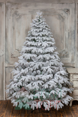 Искусственная елка Камчатская заснеженная 180 см., литая хвоя+пвх, ЕлкиТорг (143180)