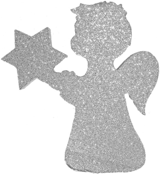 Украшение из пенополистирола Ангел, 150 мм., серебро, ПромЕлка (АЗ-150SILVER) 