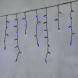 Светодиодная бахрома с колпачком 3,1*0,5 м., 120 синих LED ламп, мерцание, черный провод ПВХ, IP65, LTC (PIL120BLWCAP-11-2B) 