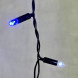 Светодиодная бахрома с колпачком 3,1*0,5 м., 120 синих LED ламп, мерцание, черный провод ПВХ, IP65, LTC (PIL120BLWCAP-11-2B) 