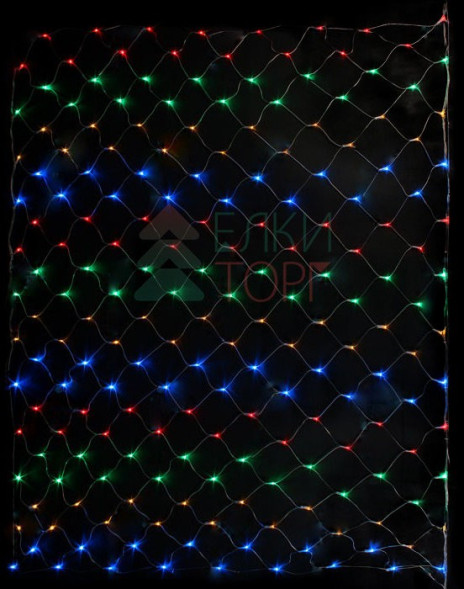 Светодиодная сетка с контроллером 2*2 м., 256 разноцветных LED ламп, прозрачный ПВХ, LTC (NTL256C-10-2M) 