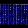 Занавес с мерцающим диодом 2*2 м., 220V, 240 синих LED ламп, прозрачный провод, Winner Light (b.03.5T.240+) 