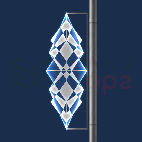 Светодиодная консоль из поликарбоната Кристальная 63*171 см., 220В, Conso (KPF-016-L001) 