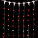 Светодиодный занавес 2*3 м., 600 красных LED ламп, мерцание, прозрачный провод ПВХ, LTC (PCL602BLW-10-2R) 