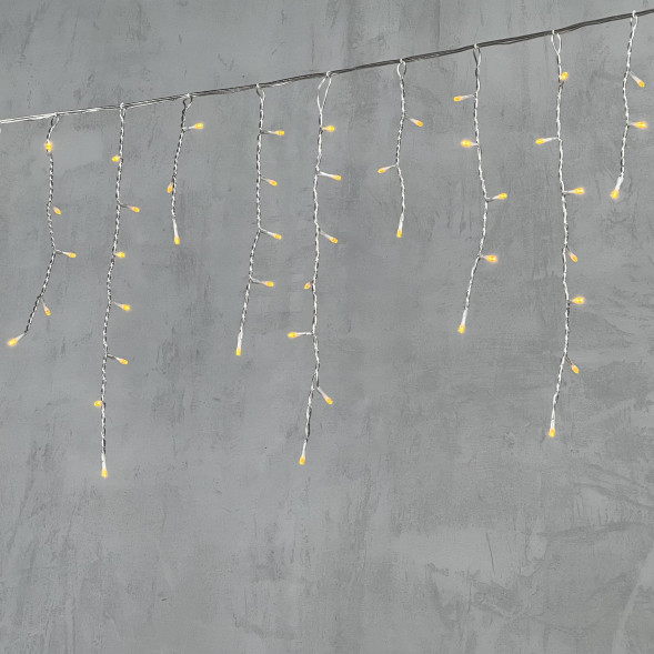 Светодиодная бахрома 3*0,5 м., 150 желтых LED ламп, силиконовый прозрачный провод, Beauty Led (ECC150-10-2Y) 