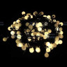 Светодиодная нить мини-лампочки 10 м., 220V, 100 теплых белых LED ламп, диаметр 1.6 см, зеленый провод, Winner (ww.01.5G.100-1,6ball) 