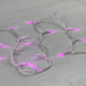 Светодиодная нить 10 м. с колпачком 24 В, 100 LED, розовая, прозрачный провод ПВХ, LTC (PST100CAP-10-1P) 