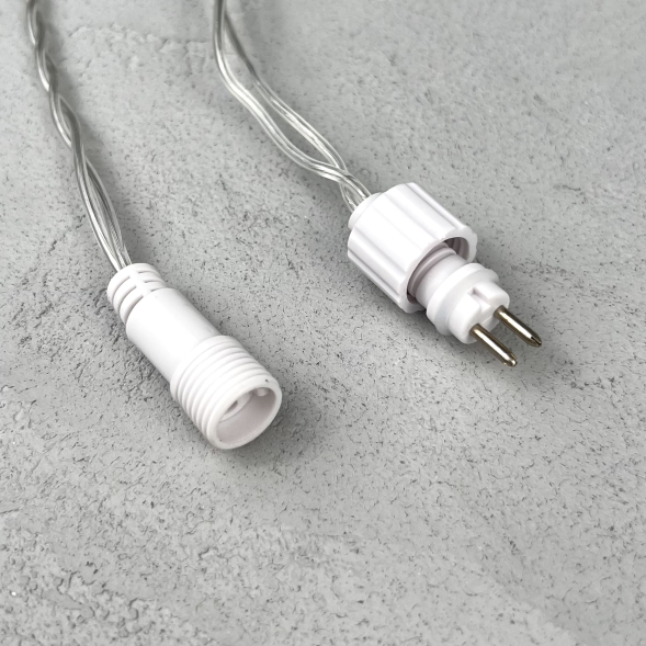 Светодиодная нить 10 м. с колпачком 24 В, 100 LED, розовая, прозрачный провод ПВХ, LTC (PST100CAP-10-1P) 