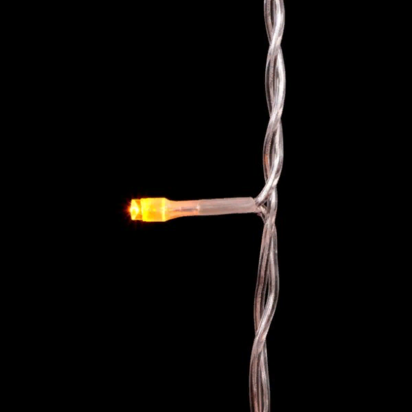 Светодиодный занавес 2*3 м., 600 желтых LED ламп, мерцание, прозрачный провод ПВХ, LTC (PCL602BLW-10-2Y) 