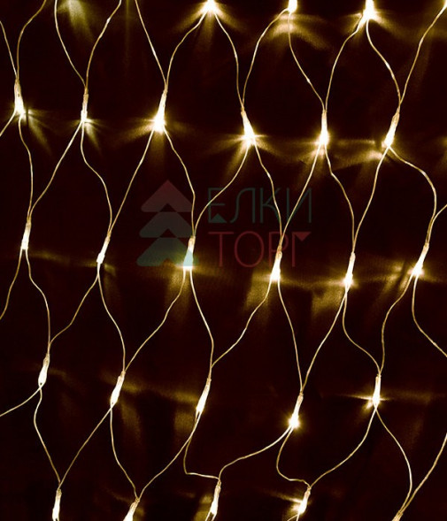 Светодиодная сетка с контроллером 2*3 м., 384 теплых белых LED ламп, прозрачный ПВХ, Beauty Led (NTL384C-10-2WW) 