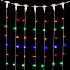 Светодиодный занавес 2*2 м., 400 разноцветных LED ламп, прозрачный провод ПВХ, LTC (PCL402-10-2M)