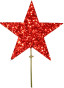 Макушка звезда 30 см., красный, УКРАШЕНИЕ ДЛЯ ВЫСОТНОЙ ЕЛКИ (MZ-300RED)