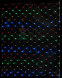 Светодиодная сетка с контроллером 2*3 м., 384 разноцветных LED ламп, прозрачный ПВХ, LTC (NTL384C-10-2M) 