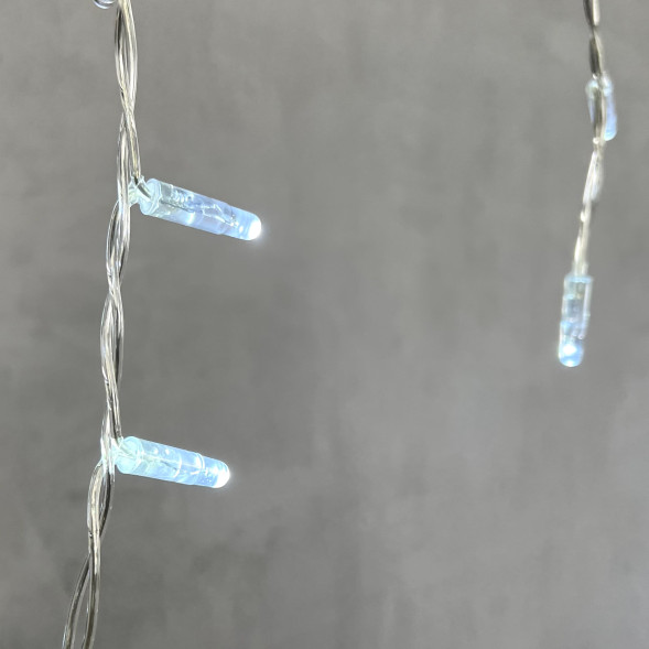 Светодиодная бахрома с колпачком 4,9*0,5 м., 189 белых LED ламп, прозрачный провод ПВХ, IP65, Beauty Led (PIL189CAP-10-2W) 