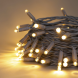 Светодиодная нить 10 м., 24 В, 100 LED, тепло-белая, серый провод каучук, LTC (ECO100-5-1WW) 