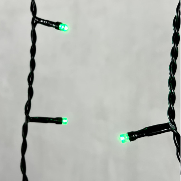 Светодиодная бахрома 4,9*0,5 м., 240 зеленых LED ламп, черный провод ПВХ, Beauty Led (PIL240-11-2G) 