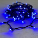 Гирлянда Нить 10 м., синих, 220В, 75 LED, Провод Черный Каучук, IP65, LTC (LL75-1-2B)  