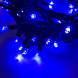 Гирлянда Нить 10 м., синих, 220В, 75 LED, Провод Черный Каучук, IP65, LTC (LL75-1-2B)  