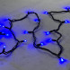 Гирлянда Нить 10 м., синих, 220В, 75 LED, Провод Черный Каучук, IP65, LTC (LL75-1-2B)  