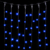 Светодиодный занавес 2*2 м., 400 синих LED ламп, черный провод ПВХ, LTC (PCL402-11-2B)