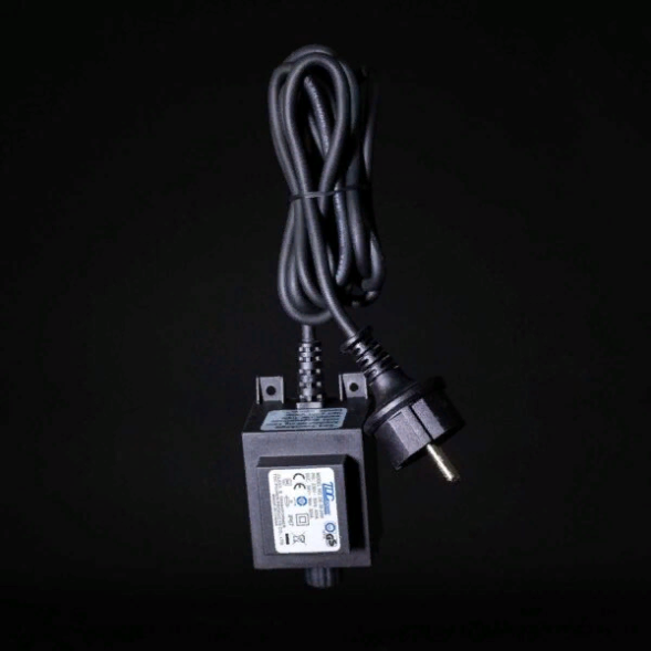 Трансформатор 30W. для силиконовых нитей 24В., до 600 LED, провод черный каучук, IP65, Beauty Led (EA30-600L) 