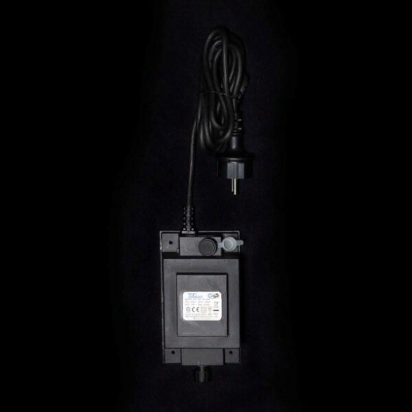 Трансформатор 120W. для силиконовых нитей 24В, до 3000 LED, провод черный каучук, IP65, Beauty Led (EA120-3000L) 