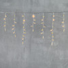 Светодиодная бахрома с колпачком 4,9*0,5 м., 189 желтых LED ламп, прозрачный провод ПВХ, IP65, LTC (PIL189CAP-10-2Y)