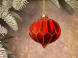  Набор стеклянных украшений Золотой узор 80 мм., красный, 9 шт., Christmas DeLuxe (13031) 