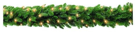 Гирлянда хвойная Нoрмaндия 270*33 cм., 96 Led лaмп., тeмнo-зeлeнaя, Triumph Tree (73740) 