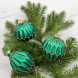 Набор стеклянных украшений Жаклин 80 мм., изумрудный, 9 шт., Christmas DeLuxe (13032) 